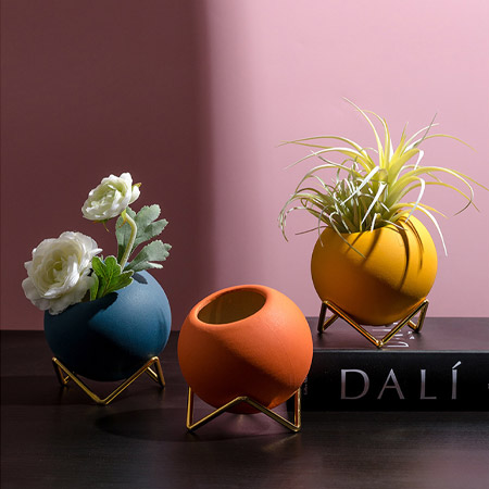 Bình Cắm Hoa Hình Cầu Tròn Decor Trang Trí - DC0027