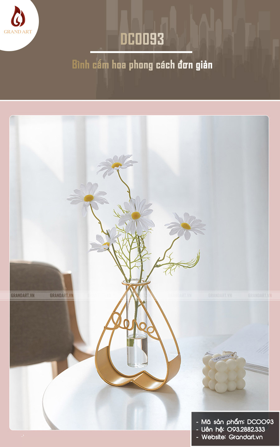 Bình cắm hoa phong cách đơn giản - DC0093