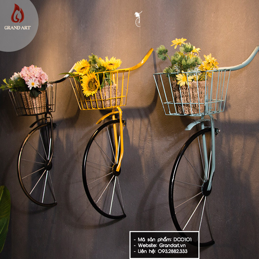 đầu xe đạp treo tường decor trang trí - DC0101