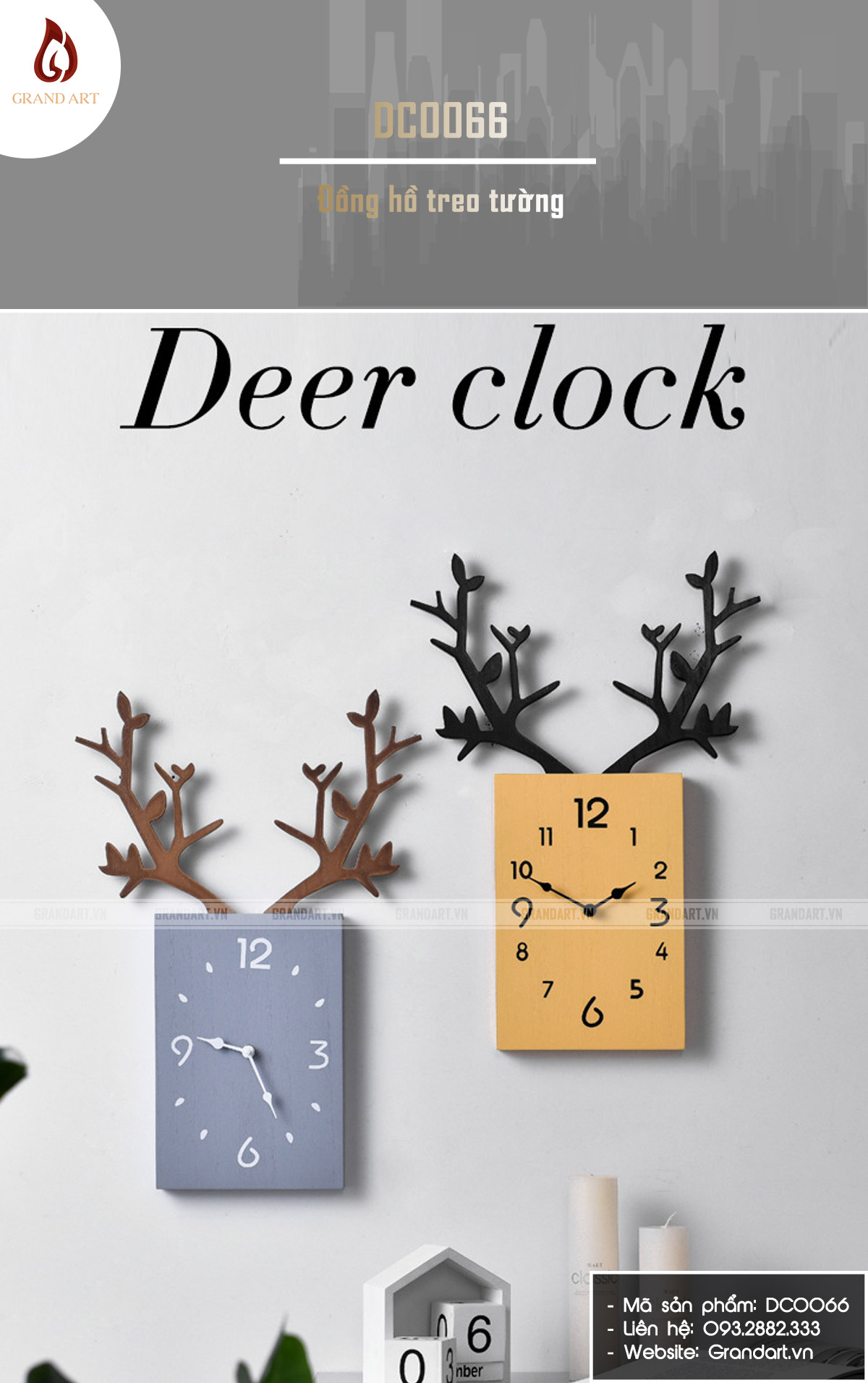 Deer clock - DC0066