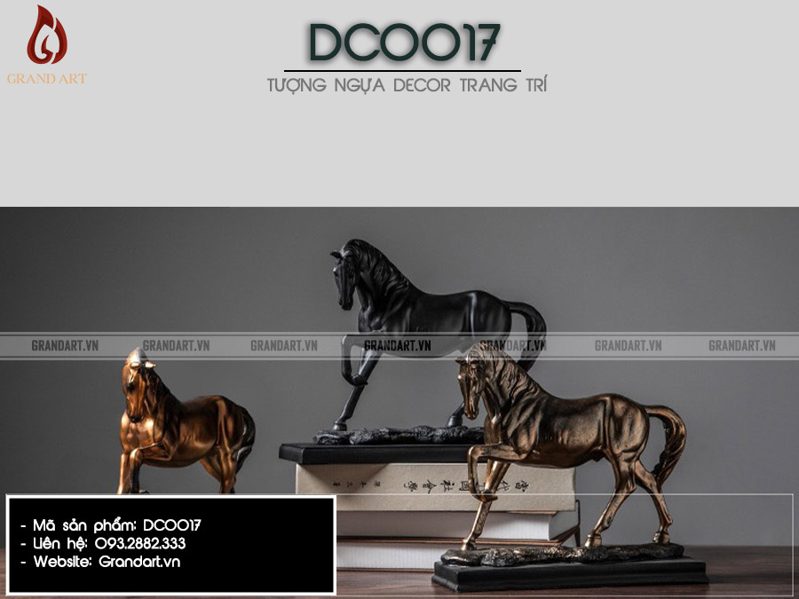 tượng ngựa decor trang trí - quà tặng DC0017