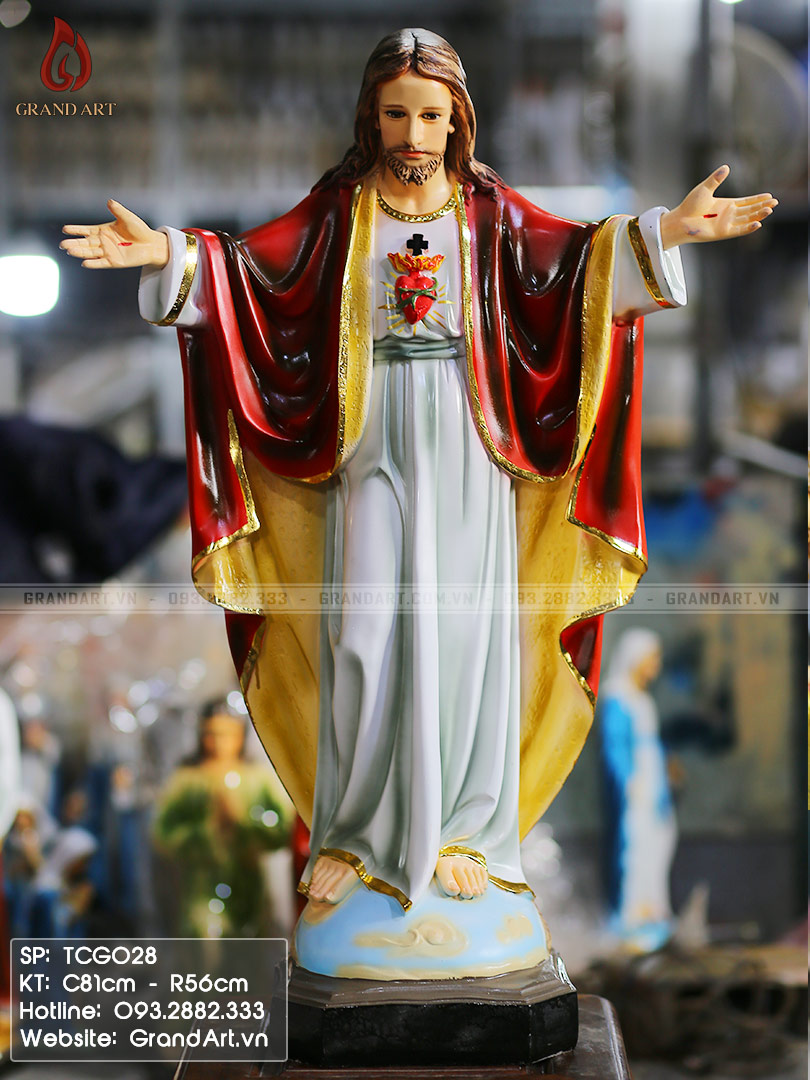 tượng Chúa Kito Vua bằng composite cao 81cm
