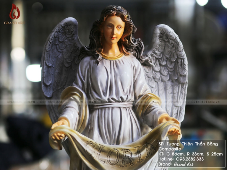 Tượng Thiên Thần Bằng Composite Cao 40cm