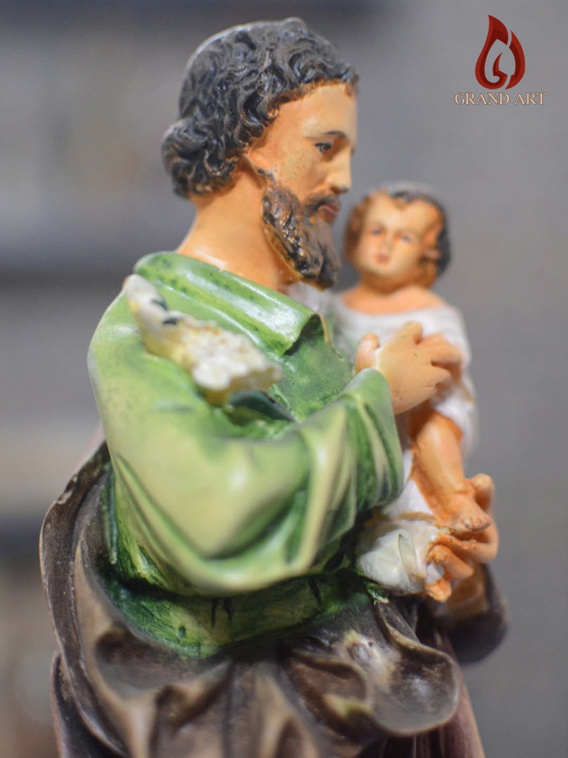 Tượng Thánh Giuse bế chúa Jesus cao 30cm