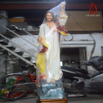 Tượng Chúa Phục Sinh Bằng Composite Sơn Màu Đẹp
