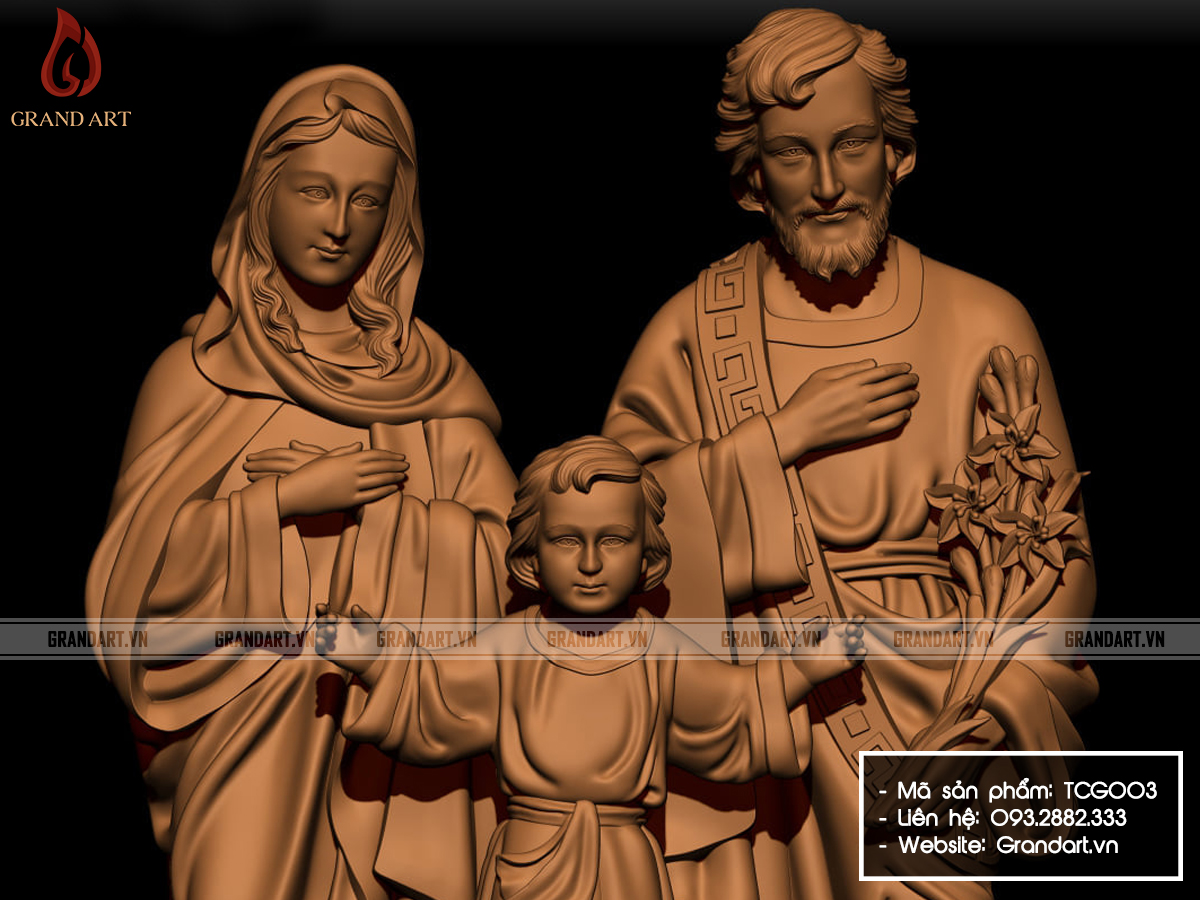 tượng gia đình Thánh Gia - TCG003