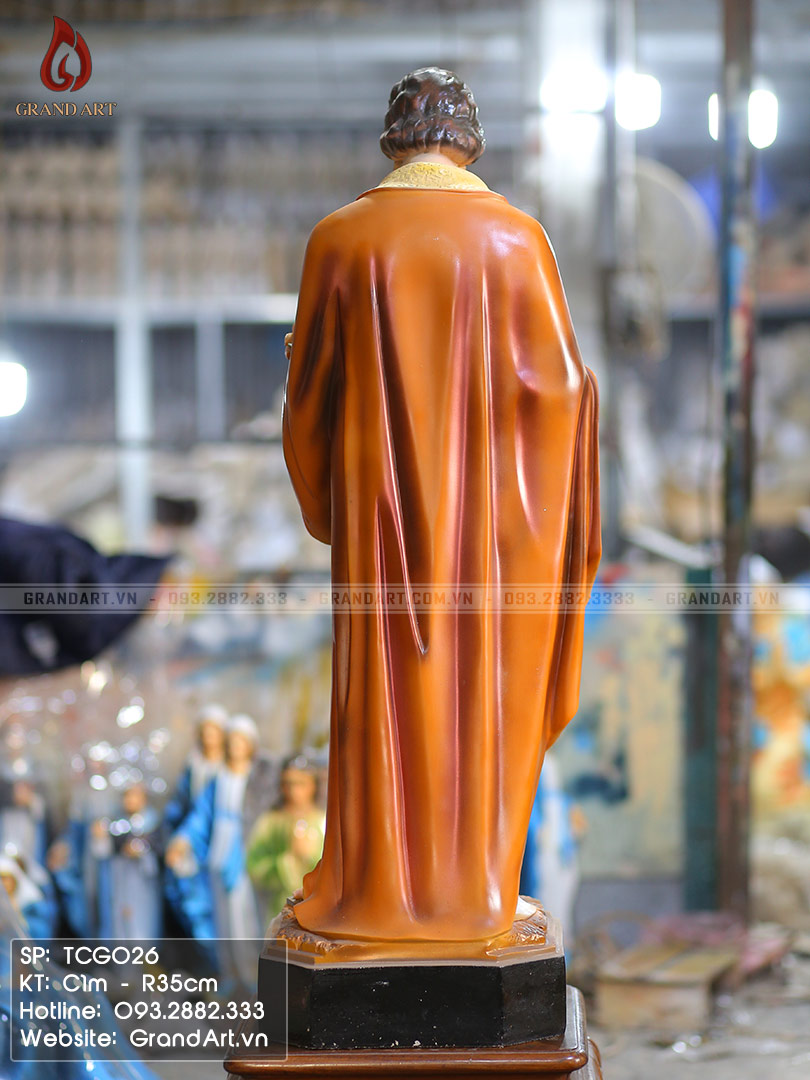 tượng Giuse Hoa Huệ bằng composite cao 1m