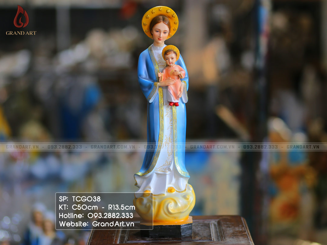 tượng Đức Mẹ La Vang bằng composite cao 50cm