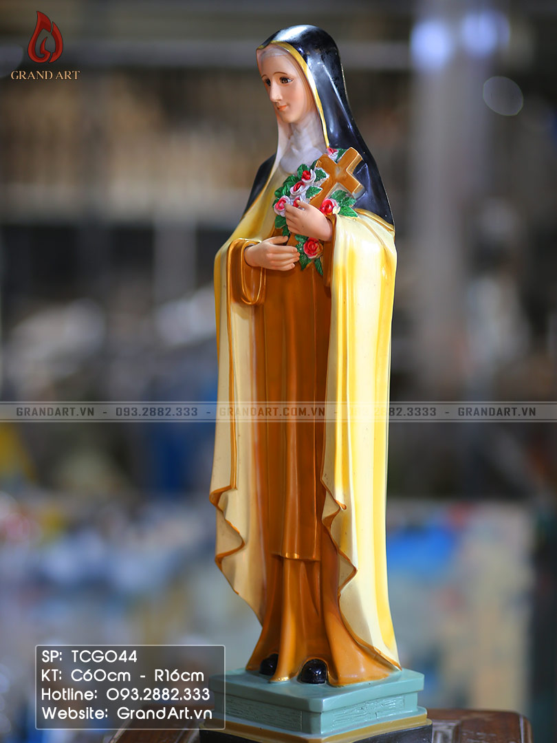 Tượng Thánh Nữ Teresa bằng composite cao 60Cm sơn thường mẫu 2