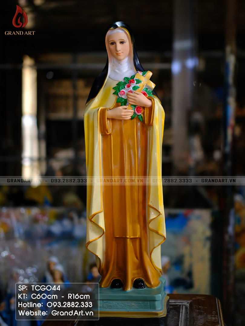Tượng Thánh Nữ Teresa bằng composite cao 60Cm sơn thường mẫu 2