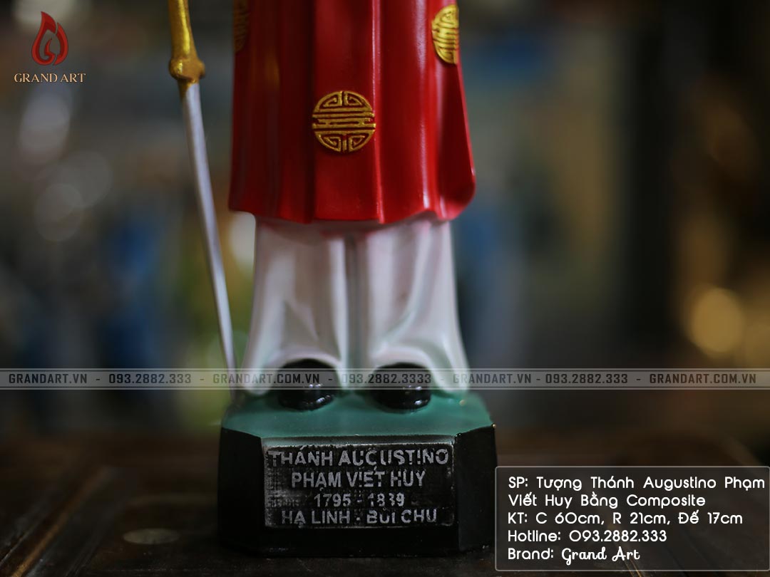 Tượng Thánh Augustino Phạm Viết Huy Bằng Composite Cao 60cm