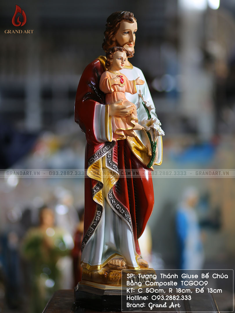 tượng Thánh Phanxico Xavie bằng composite cao 60cm