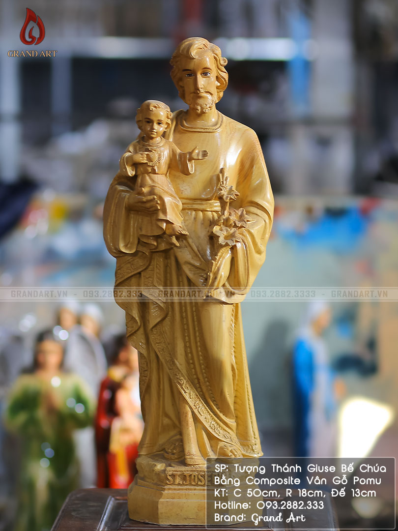 tượng Thánh Phanxico Xavie bằng composite cao 60cm