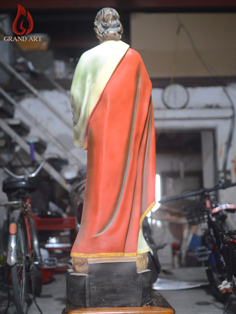 Tượng Thánh Giuse Hoa Huệ Bằng Composite Sơn Màu Cao 100cm