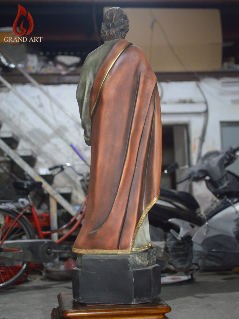 Tượng Thánh Giuse Hoa Huệ Bằng Composite Sơn Màu Cao 100cm