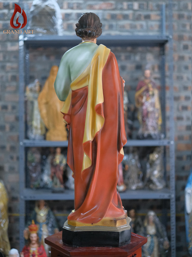 Tượng Thánh Giuse Hoa Huệ Bằng Composite Sơn Màu Cao 80cm