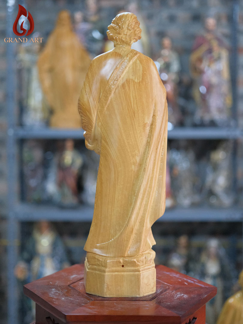 Tượng Thánh Giuse Hoa Huệ Bằng Composite Sơn Màu Cao 100cm