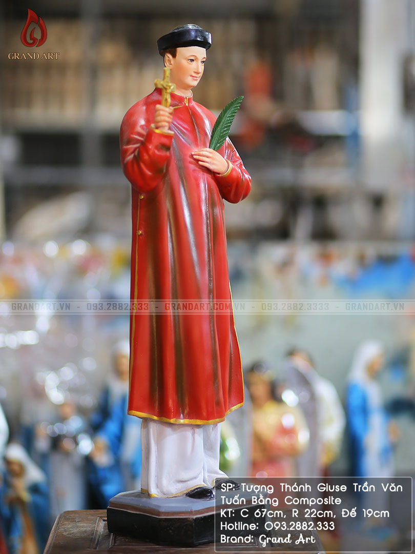 tượng Thánh Giuse Trần Văn Tuấn bằng composite cao 67cm