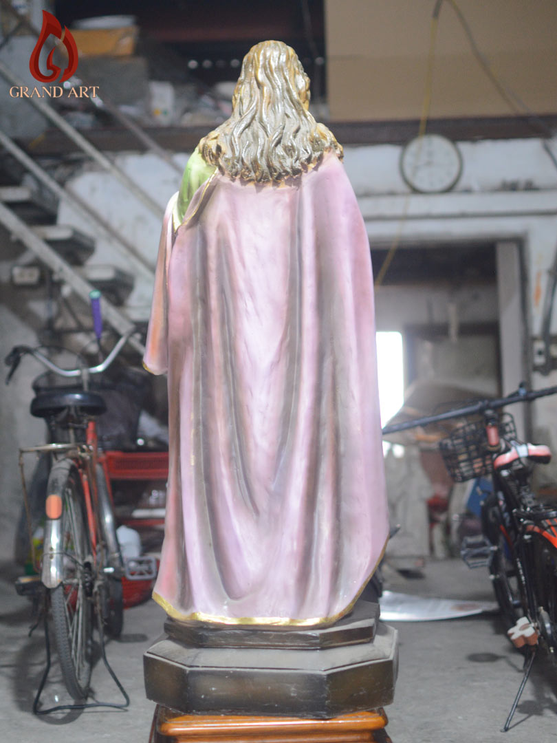 Tượng Thánh Nữ Maria Madalena Bằng Composite cao 1m08 vẽ màu giả cổ