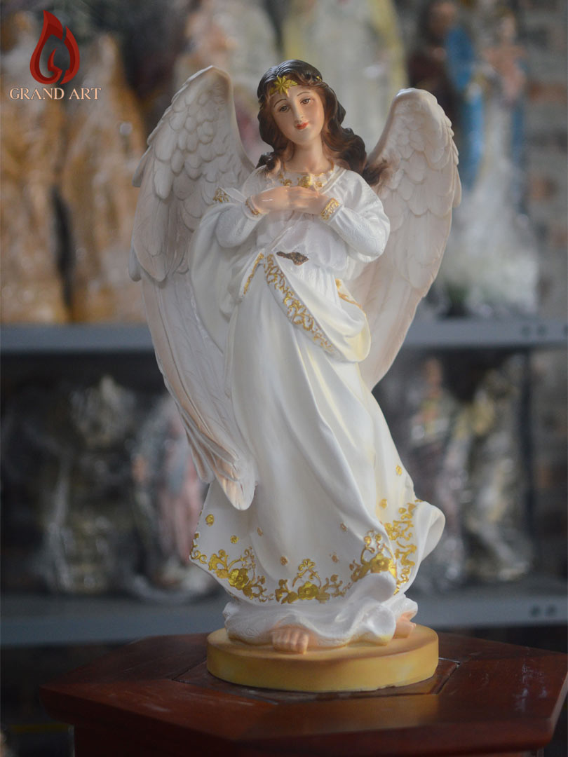  Tượng Thiên Thần Dáng Đứng bằng composite sơn màu cao 40cm