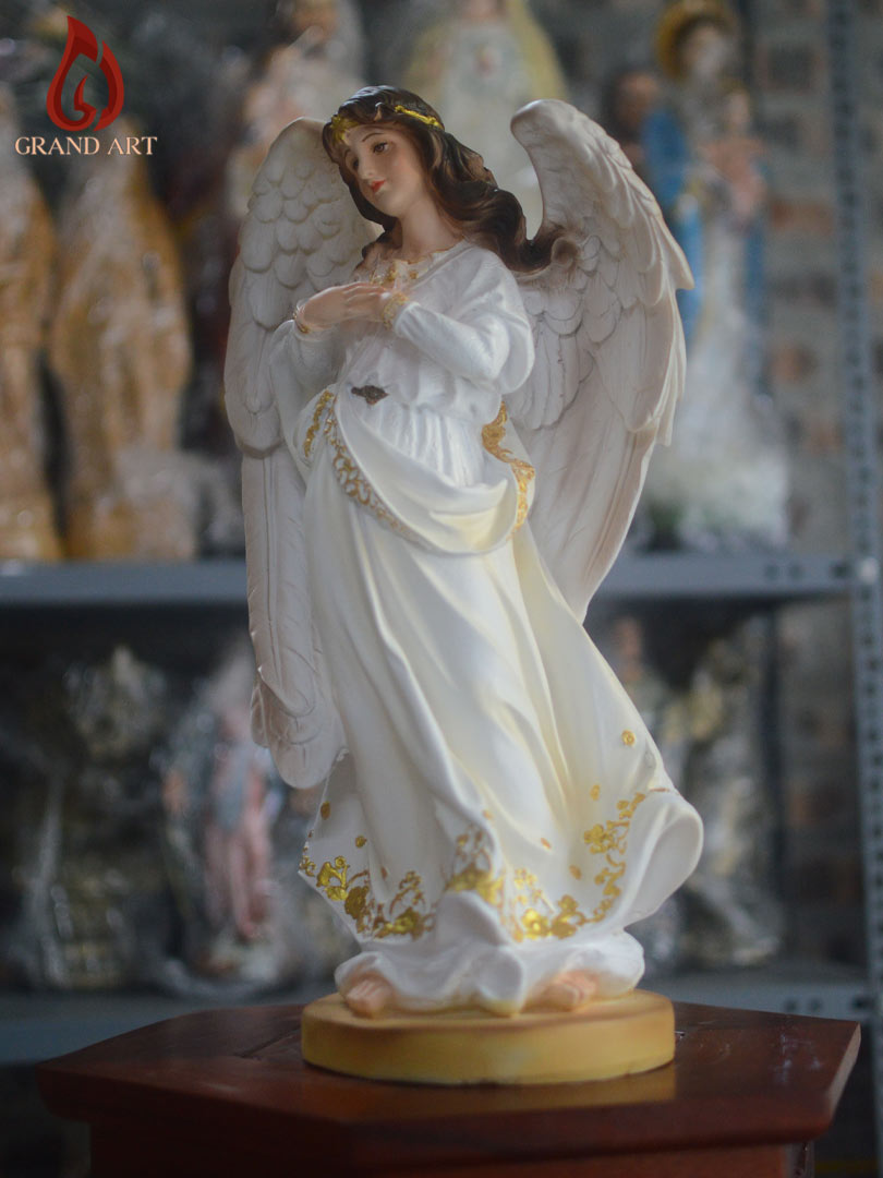  Tượng Thiên Thần Dáng Đứng bằng composite sơn màu cao 40cm
