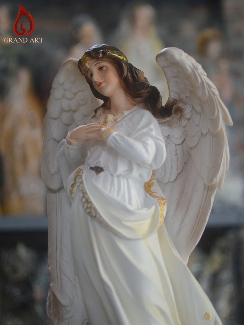  Tượng Thiên Thần Dáng Đứng bằng composite sơn màu cao 40cm