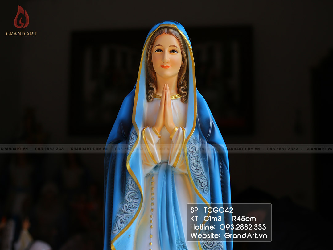 tượng Đức Mẹ Lộ Đức bằng composite cao 1m3