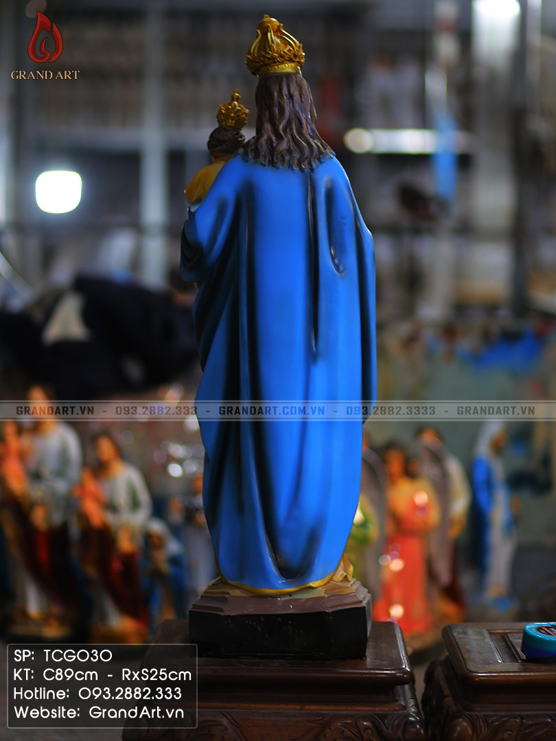 tượng Mẹ bế Chúa bằng composite cao 89cm