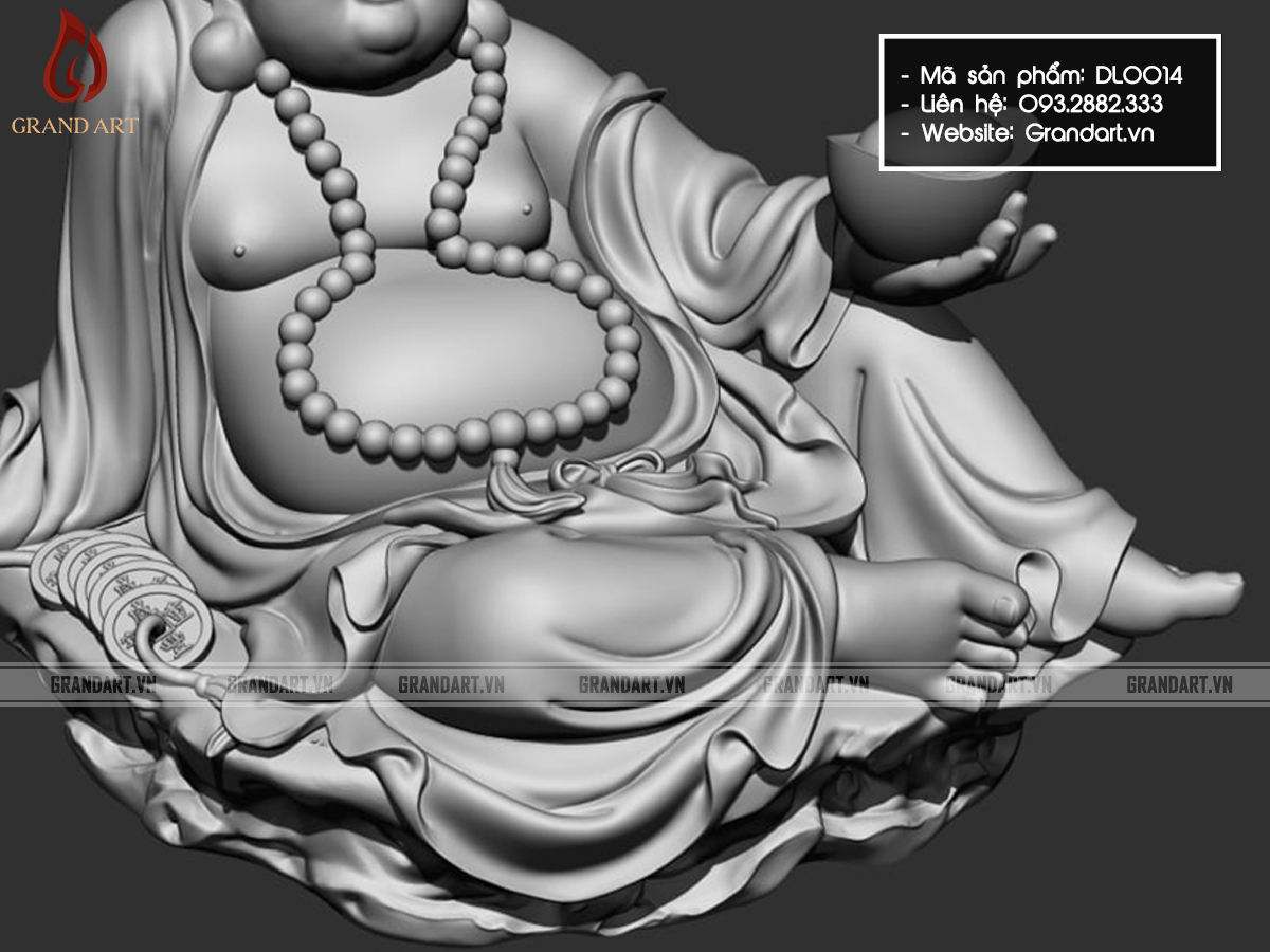 tượng Phật Di Lặc ngồi bệ đá - DL0014