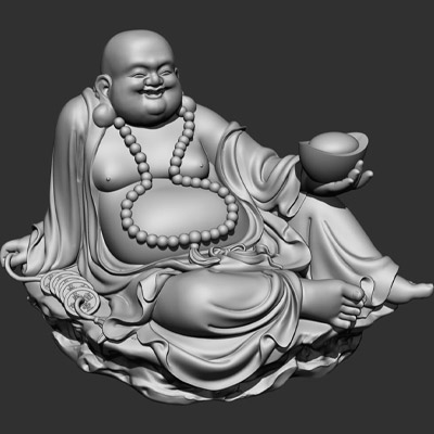 Tượng Phật Di Lặc Ngồi Bệ Đá - Dl0014