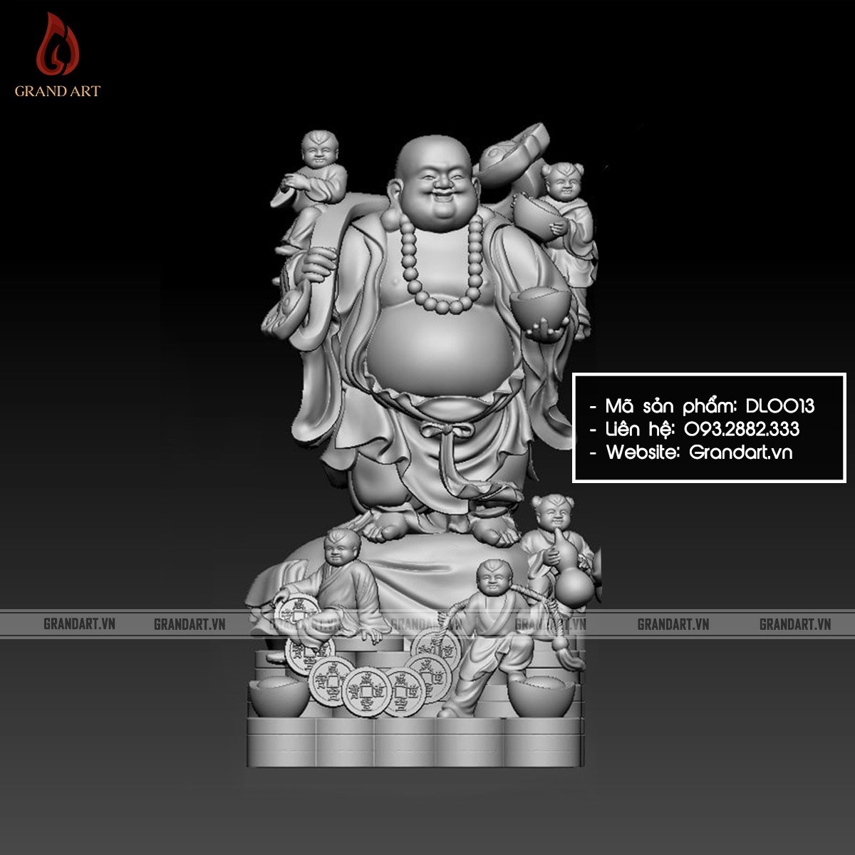 tượng Phật Di Lặc Ngũ Phúc - DL0012