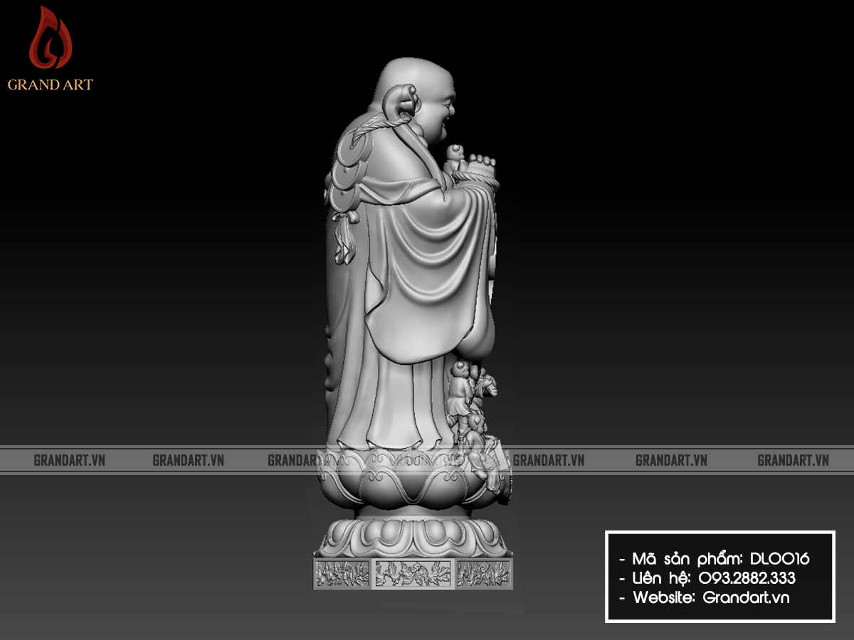 Tượng Phật Di lặc đứng Đài Sen Chúc Phúc - DL0016
