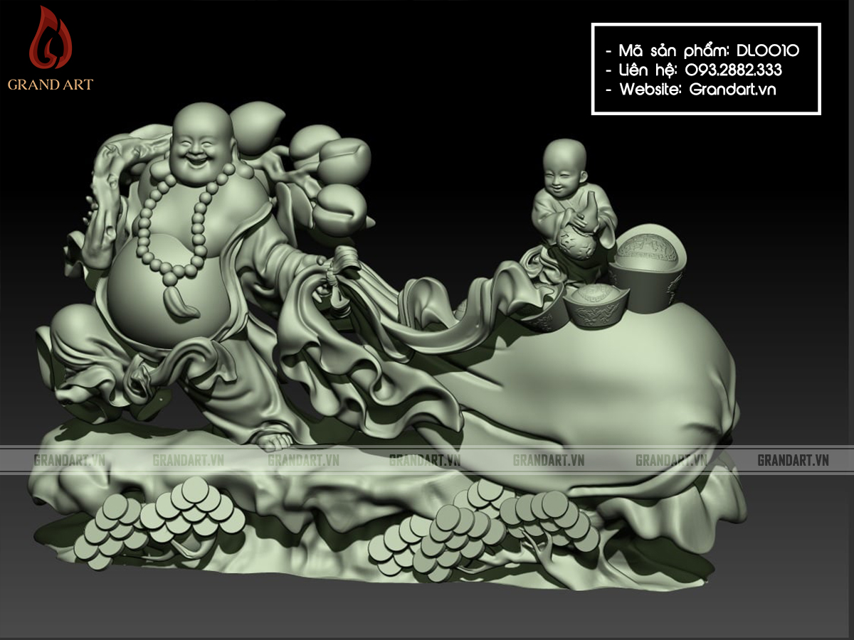 tượng Phật Di Lặc kéo bao tiền - DL0010