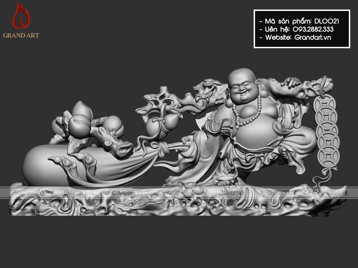 Tượng Phật Di Lặc Kéo Tiền - DL0021