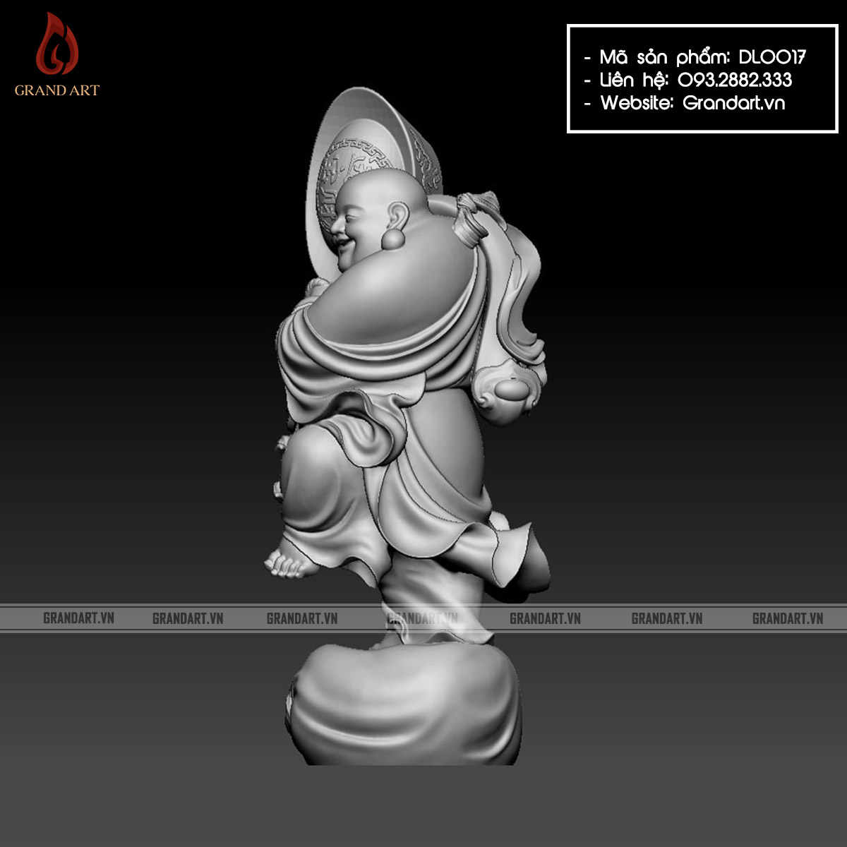 tượng Phật Di Lặc múa chúc phúc - DL0017