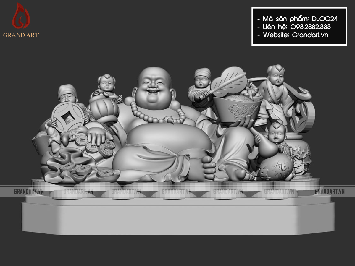 tượng Phật Di Lặc Ngũ Phúc - DL0024