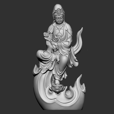 Tượng Phật Bà Quan Âm Bồ Tát Cầm Gậy Như Ý - QA0005
