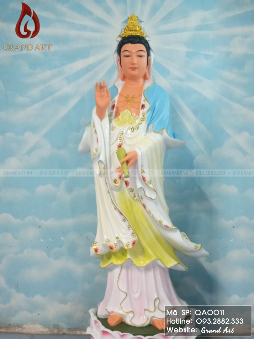 báo giá tượng Phật Quan Âm bằng Thạch Cao, Composite