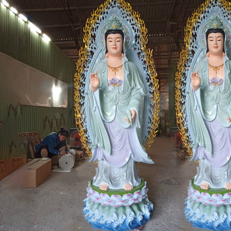 Tượng Phật Bà Quan Âm Bồ Tát Bằng Composite - QA0022