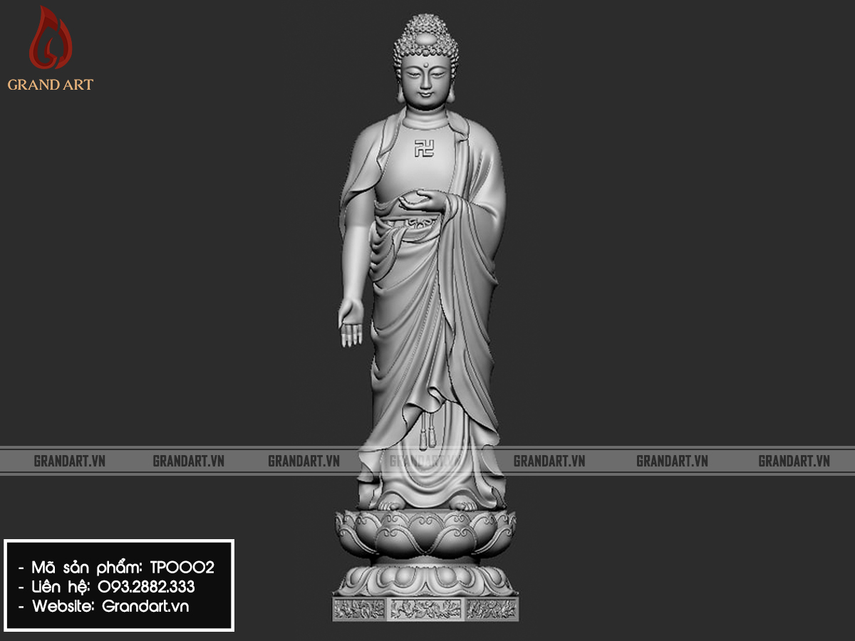 bộ tượng Phật Tây Phương Tam Thánh - TP0002