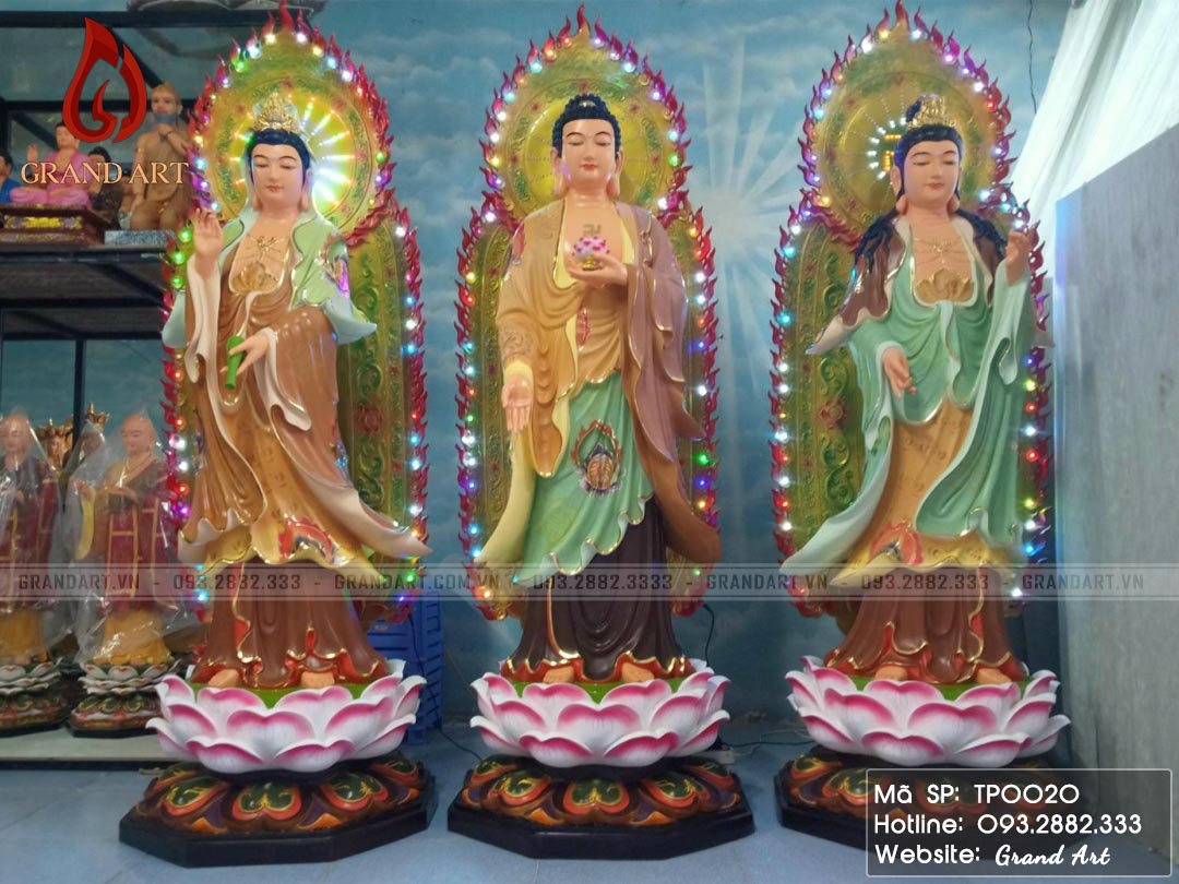 tượng phật composite - Phật Tây phương Tam Thánh