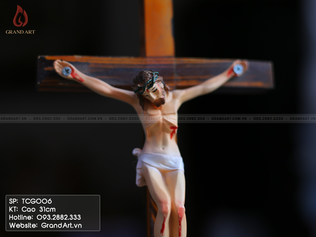 tượng Công Giáo Chúa chịu nạn bằng composite cao 31cm