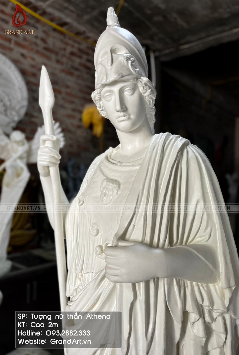 Tượng nữ thần Athena bằng composite cao 2m