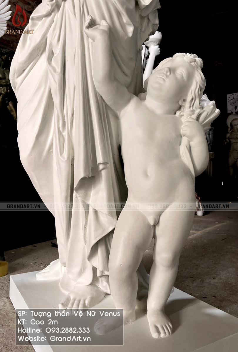 Tượng thần Vệ Nữ Venus bằng composite cao 2m