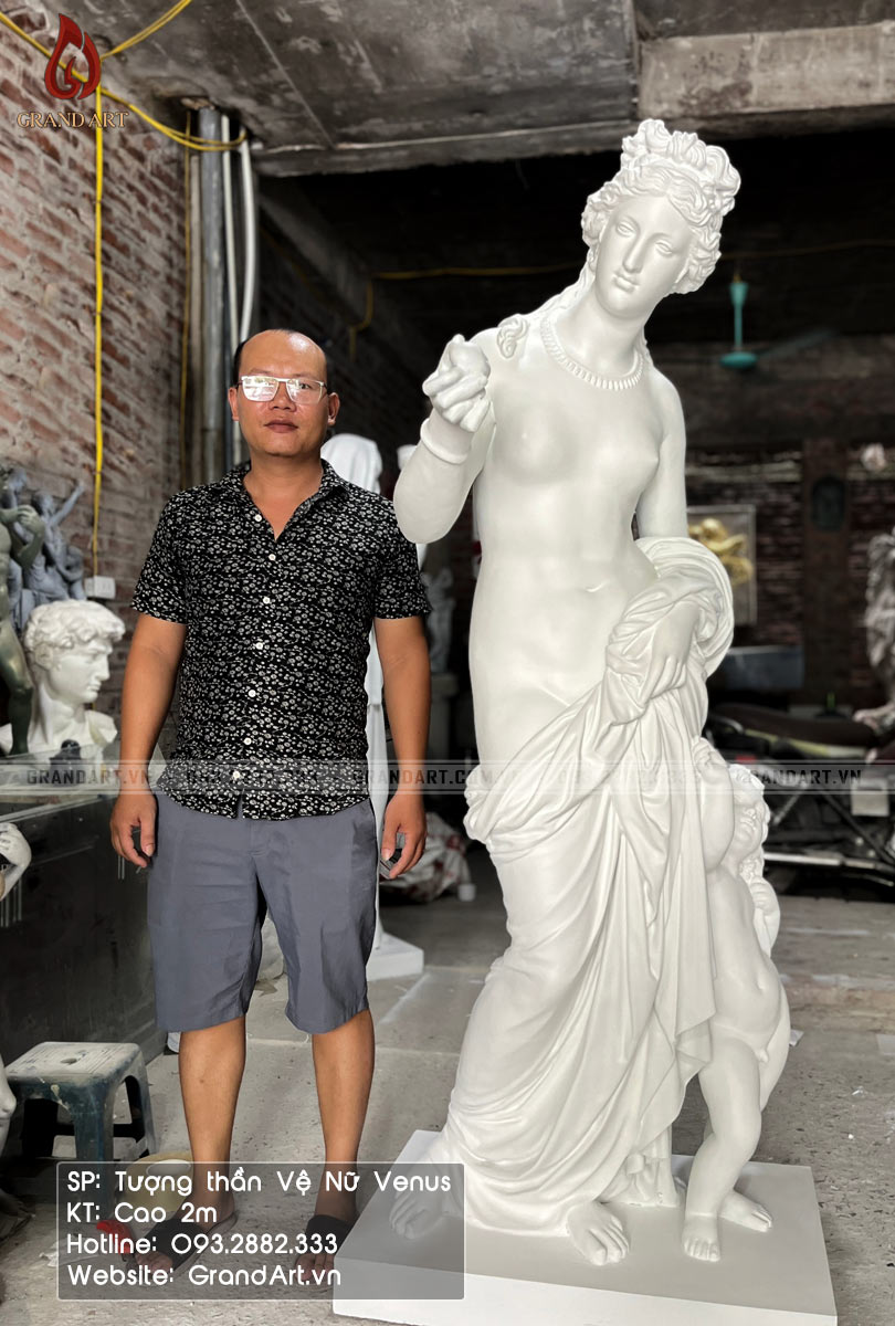 Tượng thần Vệ Nữ Venus bằng composite cao 2m