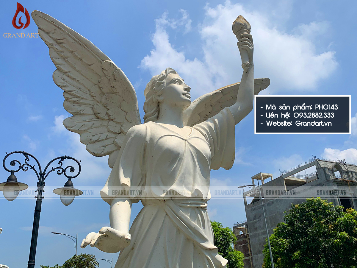 tượng thiên thần cầm ngọn đuốc - PH0143