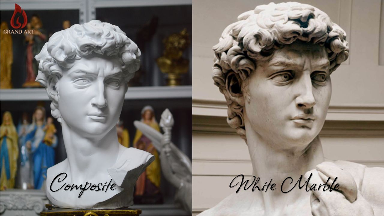 Nên chọn tượng Phục Hưng bằng composite hay đá cẩm thạch?