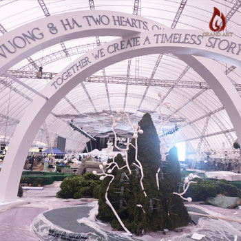 Dự án trang trí tượng Cổ Điển cho đám cưới của Hoa hậu Đỗ Thị Hà và Doanh nhân Nguyễn Viết Vương