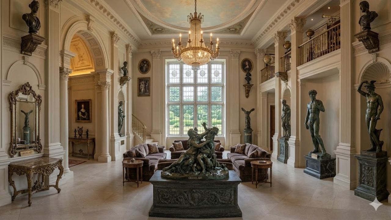 Tượng Phục Hưng bằng composite trang trí biệt thự tân cổ điển