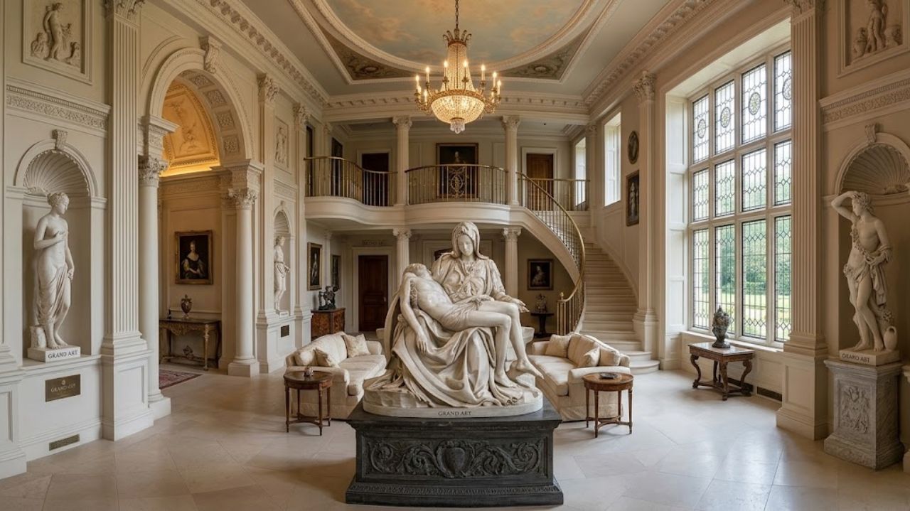 Tượng Phục Hưng bằng composite trang trí biệt thự tân cổ điển